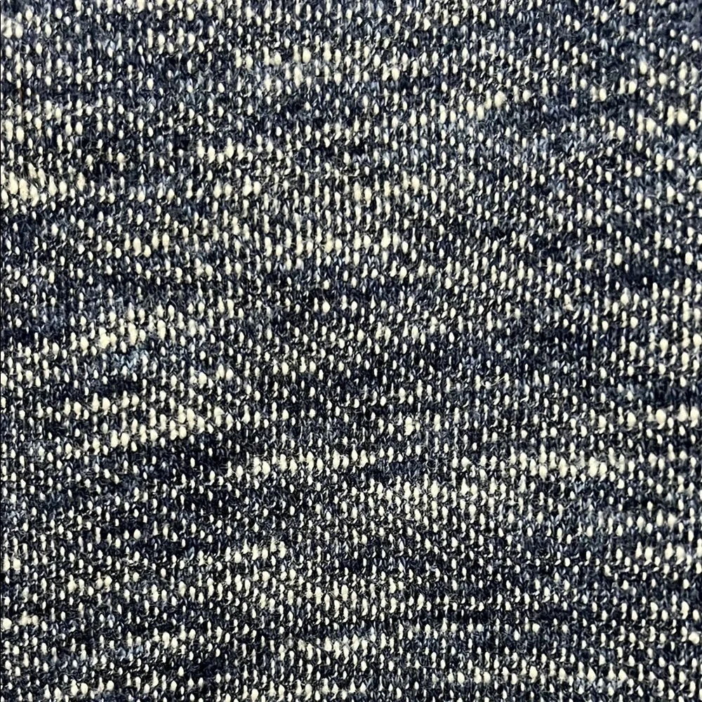 NWT J. Crew Blue and White Heathered Knit Sweater with Embellishments - Sz Small